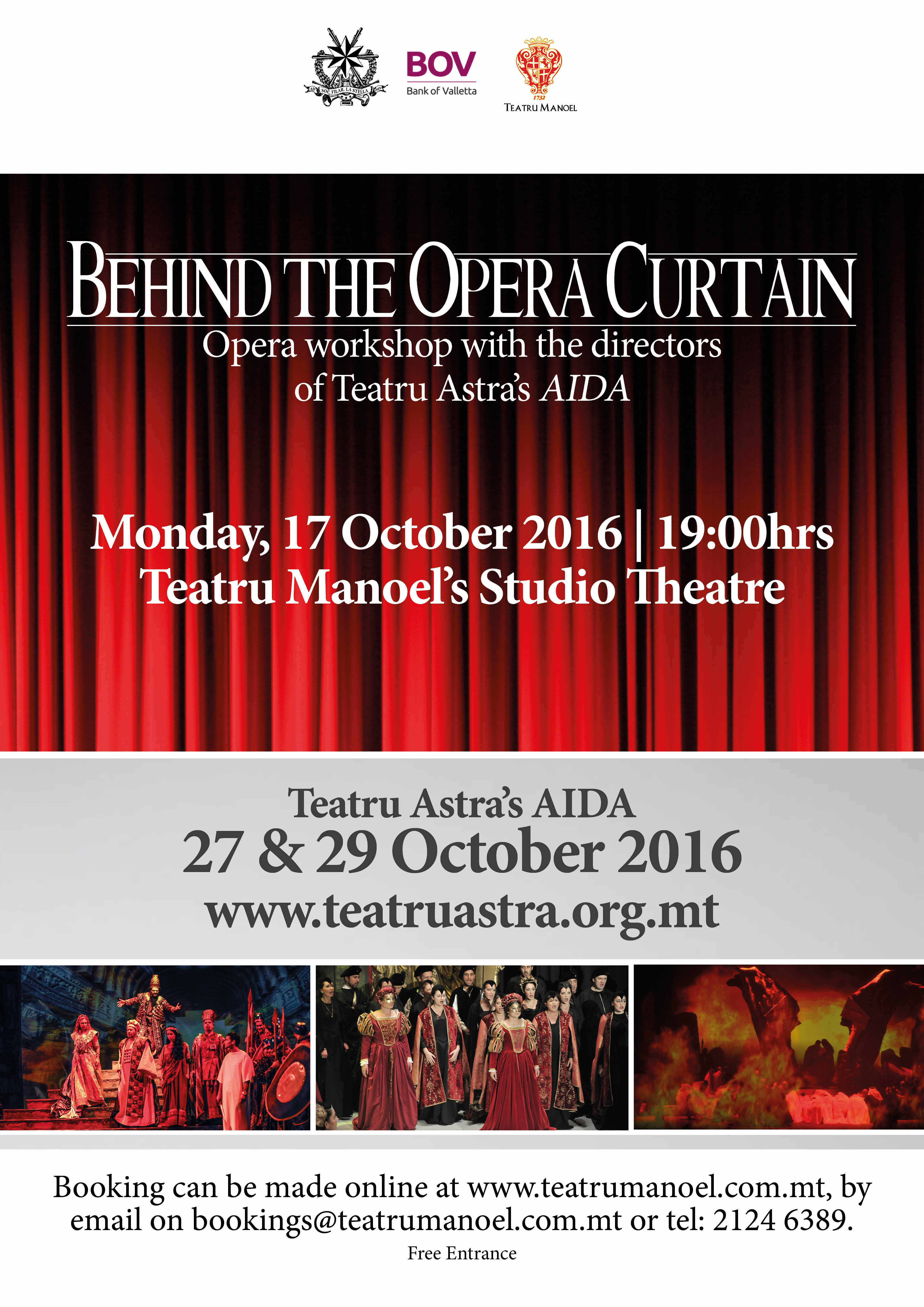 Teatru Manoel and Teatru Astra partner in an opera workshop ahead of AIDA