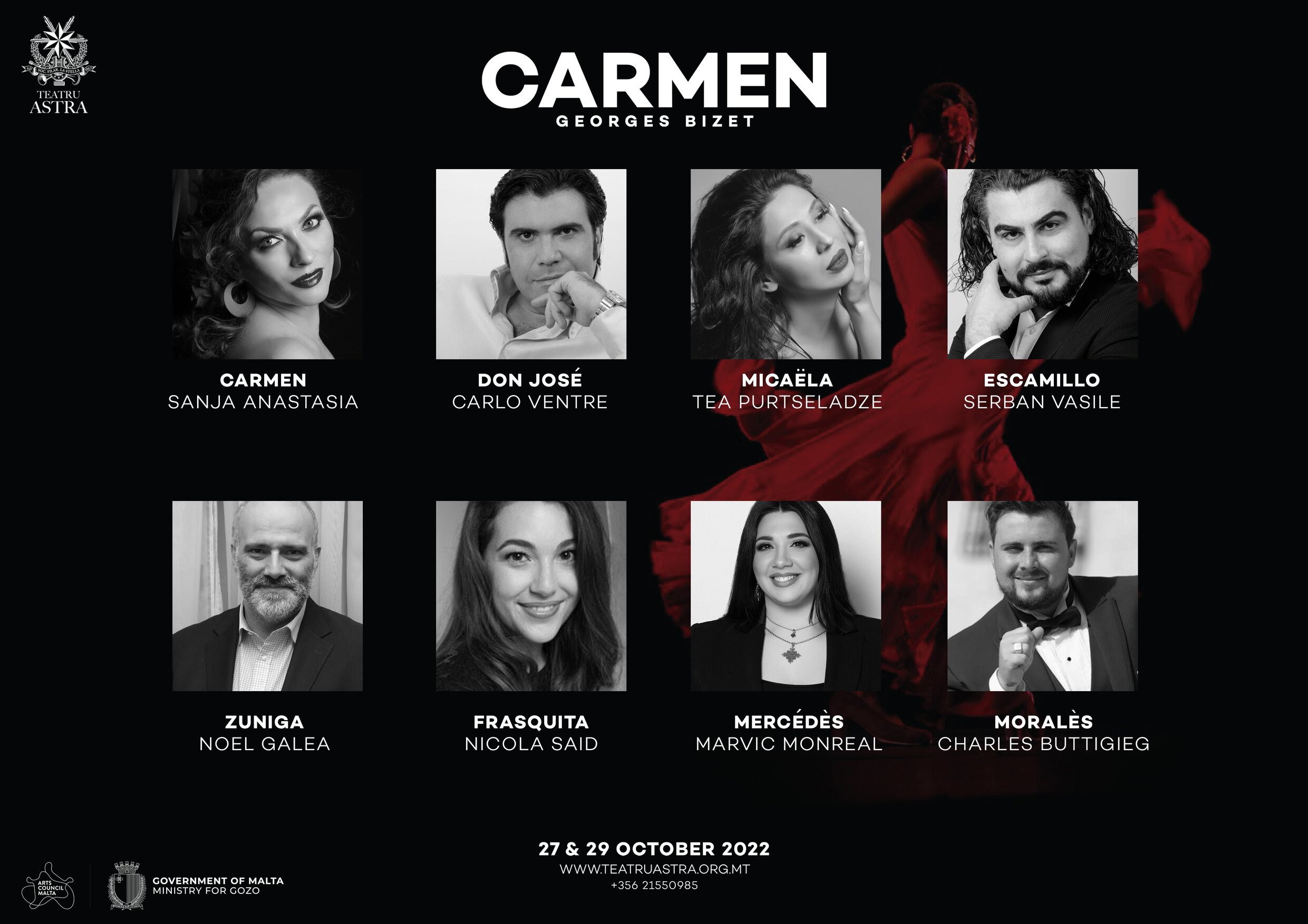 Star-studded cast for Bizet's Carmen at Teatru Astra